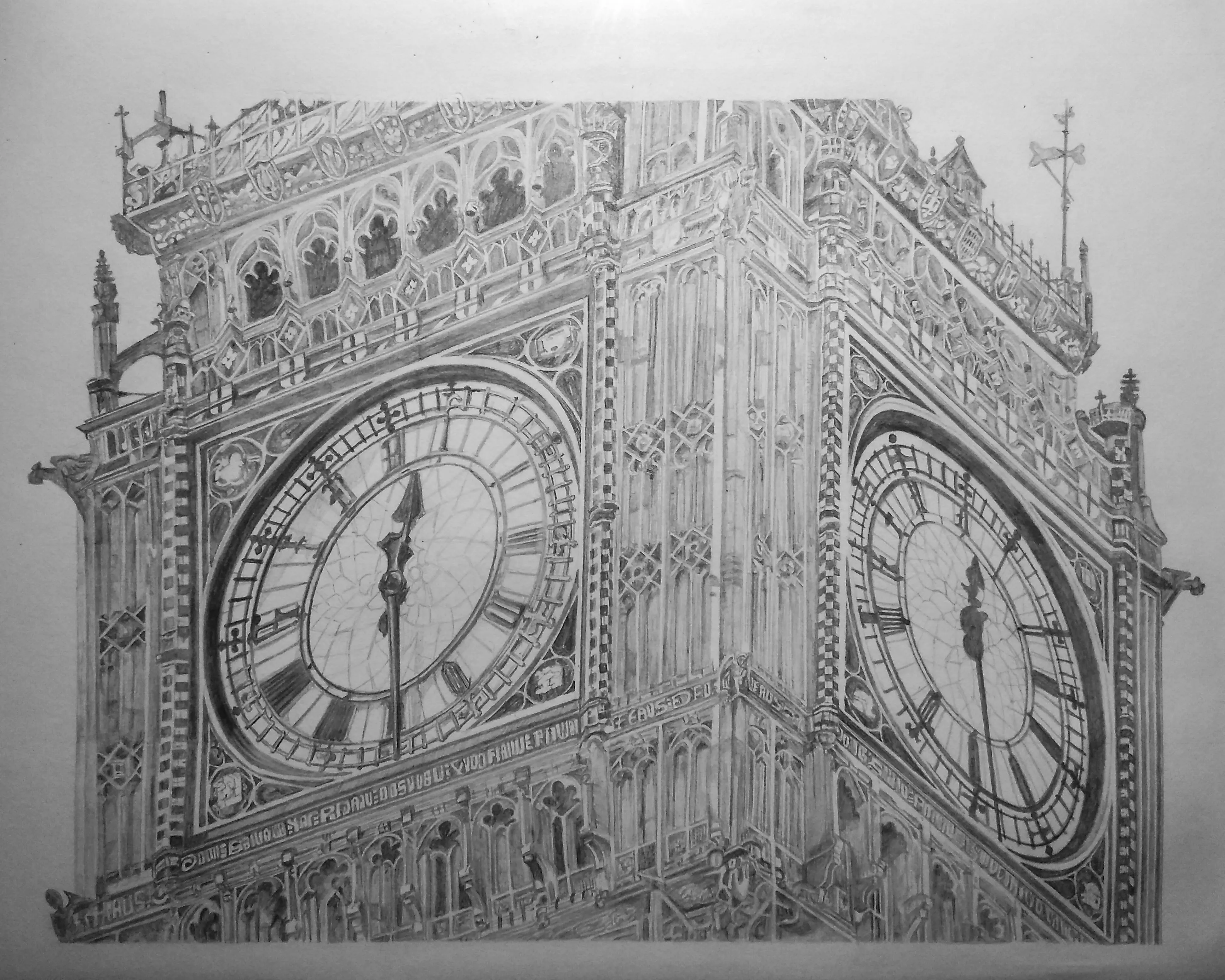 Drawing of the Big Ben
