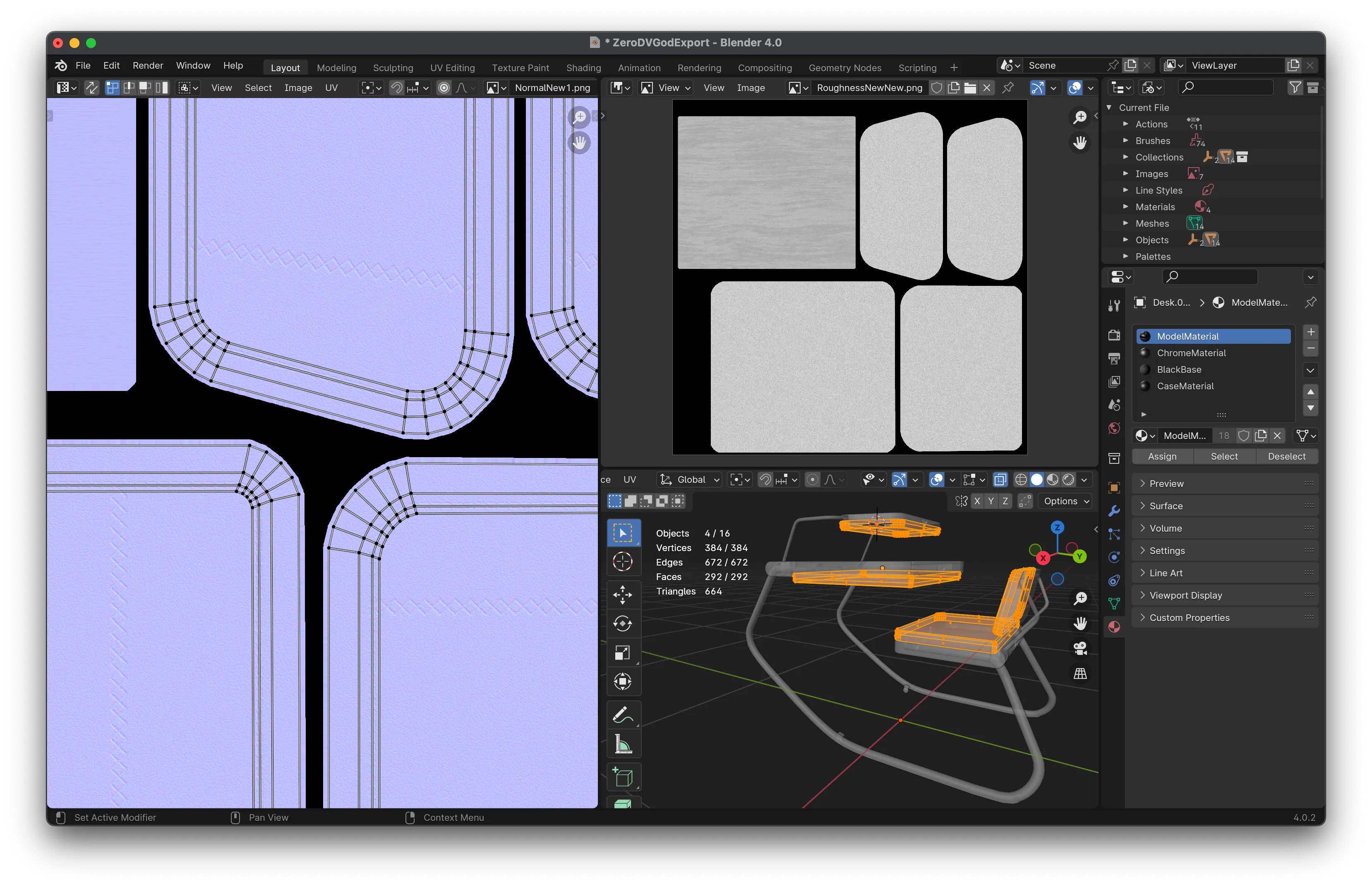 Blender screenshot of UV wrapping process